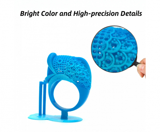 Фото 3 - Литєва фотополімерна смола, що випалюється, Cast TRUE BLUE by Siraya tech 1кг