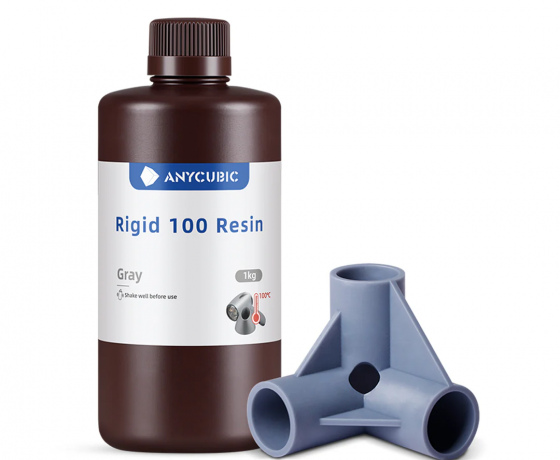 Фото 3 - Фотополимерная смола Anycubic Rigid 100 Resin Серый