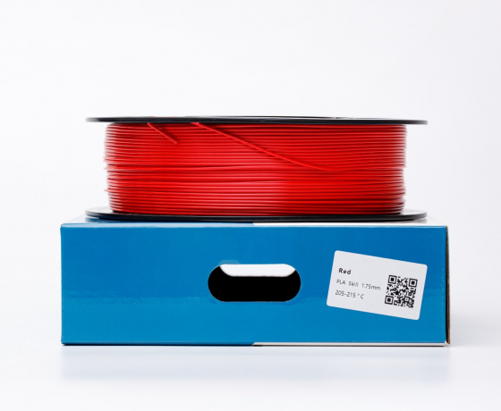 Фото 3 - Красный Пла Пластик Шелковый \PLA SILK Red 1кг | 1.75мм | 330м