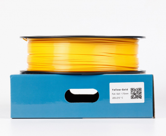 Фото 2 - Желто-золотистый Пла Пластик Шелковый \PLA SILK Yellow-Gold 1кг | 1.75мм | 330м
