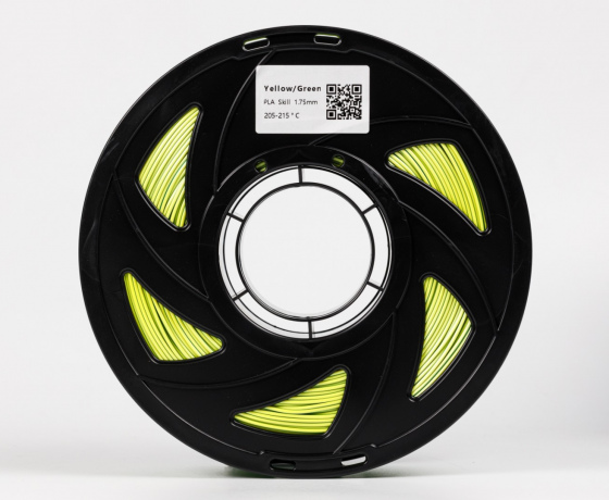 Фото 3 - Желтый Зеленый Пластик Шелковый | PLA SILK Yellow Green 1кг | 1.75мм | 330м