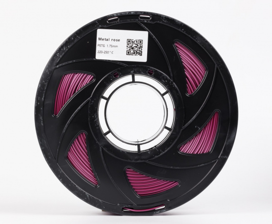 Фото 3 - Трояндовий Металік PETG пластик для 3D принтера | PETG Filament Metal rose 1кг | 1.75мм | 330м