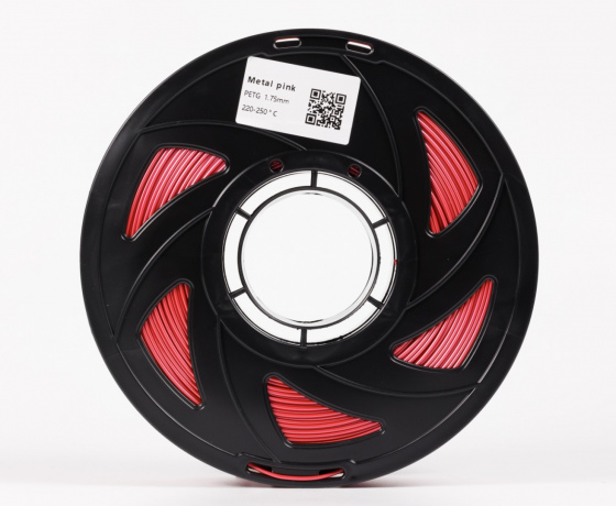 Фото 4 - Рожевий Металік PETG пластик для 3D принтера | PETG Filament Metal pink 1кг | 1.75мм | 330м