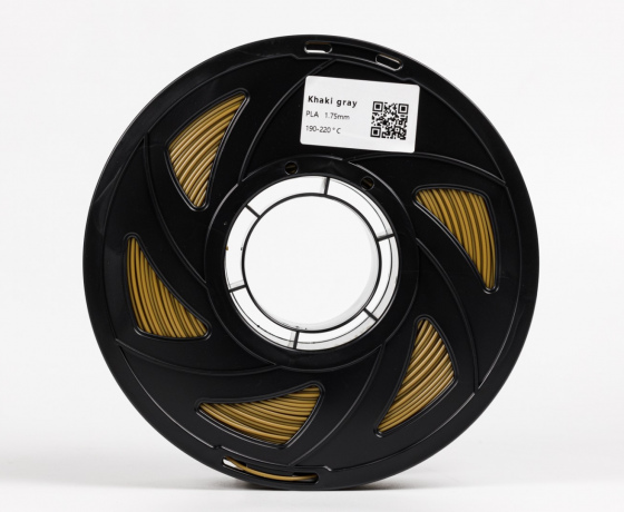 Фото 3 - Койот Хакі сірий PLA пластик для 3D принтера | PLA RAL 7008 Khaki grey 1кг | 1.75мм | 330м