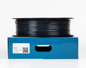 Черный Пла Пластик Шелковый \PLA SILK Black 1кг | 1.75мм | 330м
