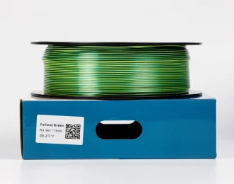 Желтый Зеленый Пластик Шелковый | PLA SILK Yellow Green 1кг | 1.75мм | 330м